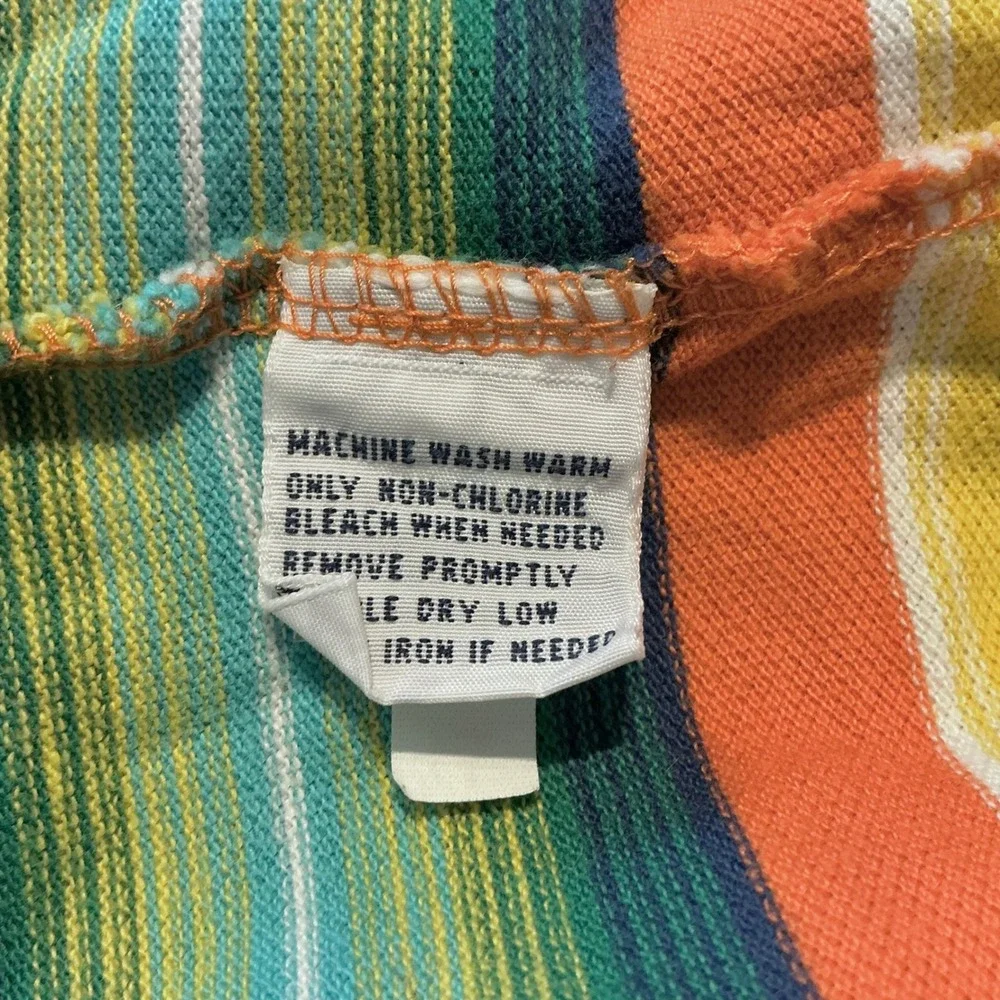Vintage Polo Ralph Lauren Men's XXL Multicolor Striped Mesh Polo Shirt